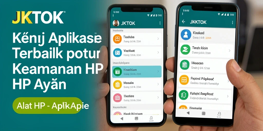 Tampilan antarmuka pengguna JKTOK untuk keamanan aplikasi.