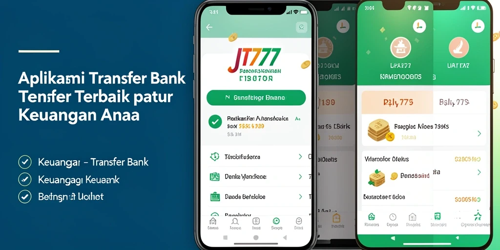 Antarmuka aplikasi JT777 yang mudah digunakan untuk transaksi Transfer Bank.