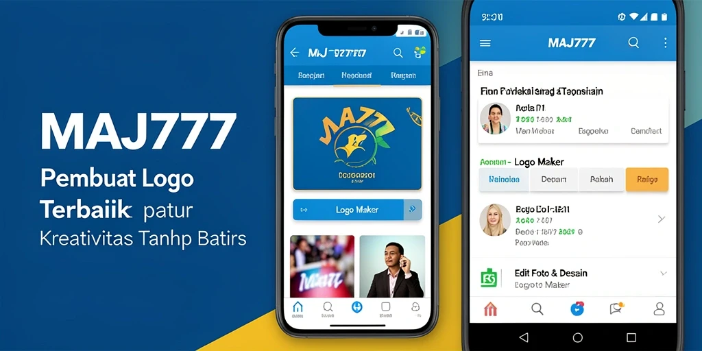 Tampilan antarmuka aplikasi MAJ777 untuk desain logo yang menarik.