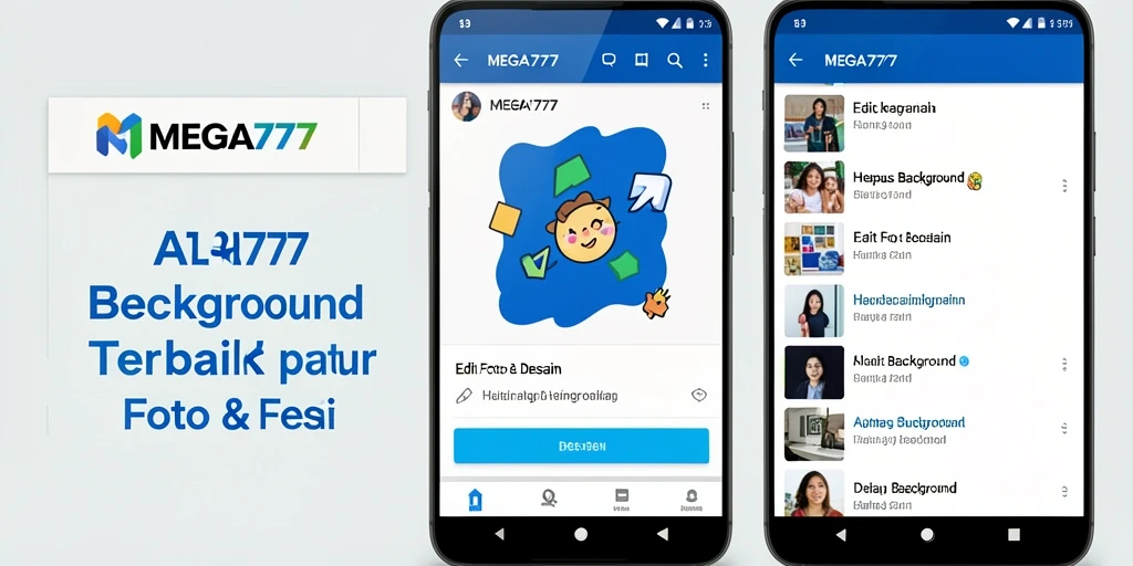 Antarmuka MEGA777 yang sederhana untuk menghapus background foto.