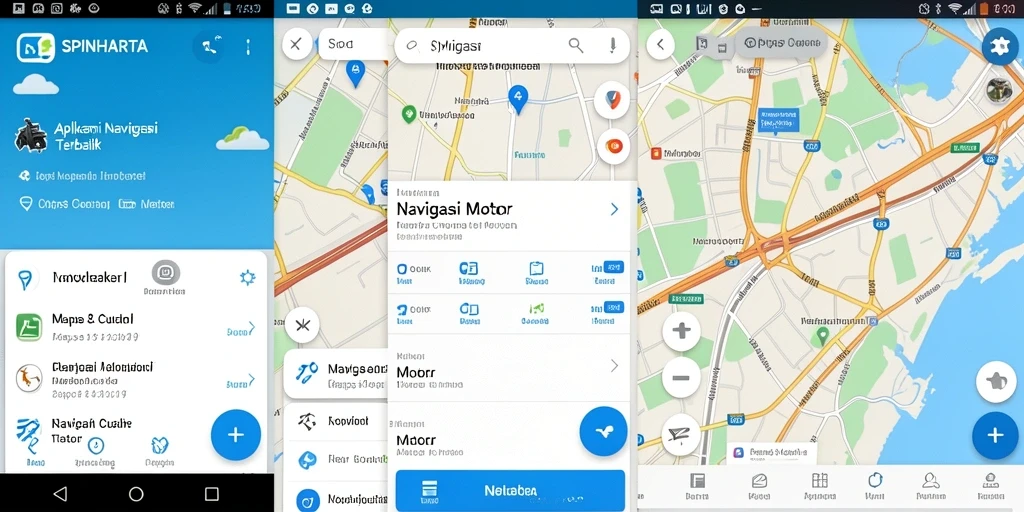 Tampilan antarmuka aplikasi SPINHARTA untuk navigasi motor.