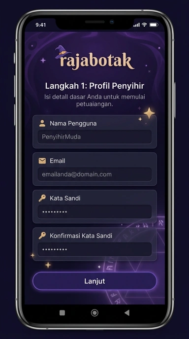 Tampilan halaman daftar rajabotak