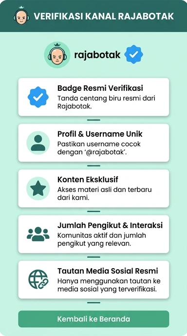 Tampilan kanal resmi rajabotak